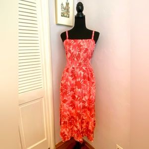 Gap Coral rust and white summer dress. Size large